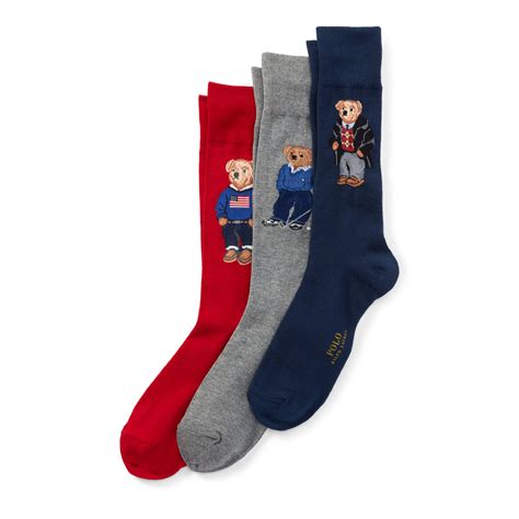 Polo Ralph Lauren Cotton Polo Bear Socks T Set In Blue For Men Lyst