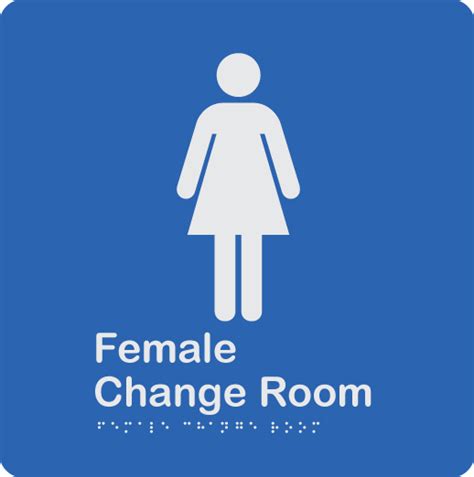 Female Change Room Sign - Braille Signs Direct