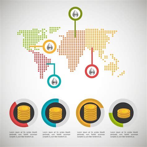 Cone De Infografia De Pre Os Do Petr Leo Vetor Premium