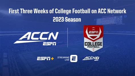 Acc Network To Feature Three Straight Days Of Games To Kickoff 2023