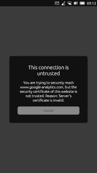 This Connection Is Untrusted Morph Browser Issue Ubports