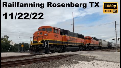 Railfanning Rosenberg TX 11 22 22 Feat SD60M Triclops SAAHC And