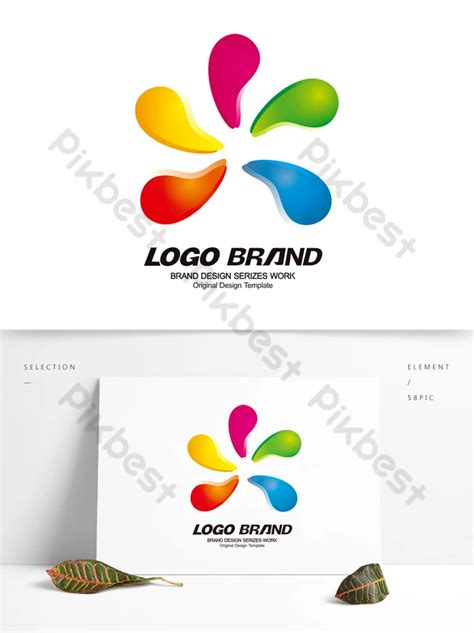 Simple Modern Red Yellow Green Human Company Logo Logo Design | CDR Free Download - Pikbest