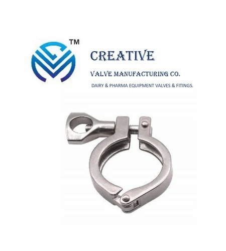 SILVER Stainless Steel Tc Clamp For Dairy Pharma Fitting Material