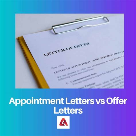 Appointment Letters Vs Offer Letters Difference And Comparison