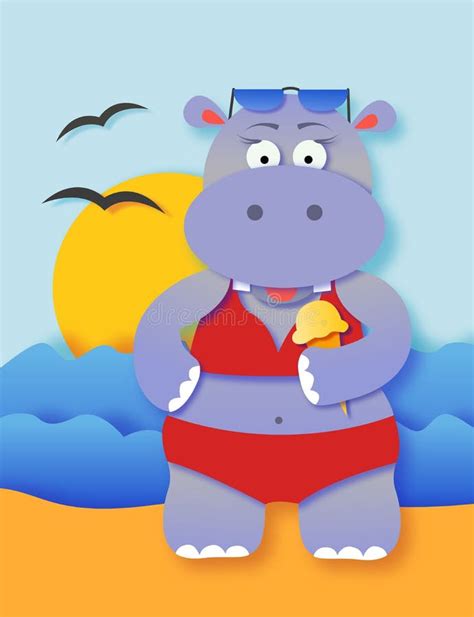 Hippo Beach Stock Illustrations Hippo Beach Stock Illustrations