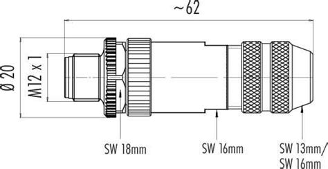 99 3729 810 04 M12 D Cable Connector Contacts 4 6 0 8 0 Mm