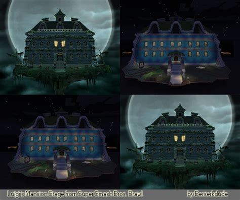 Luigi's Mansion Stage from Super Smash Bros Brawl (Diamonds or Fav if ...