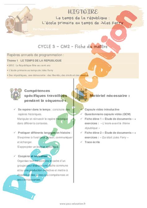 L Cole Primaire Au Temps De Jules Ferry Le Temps De La R Publique