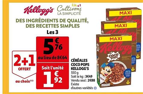 Promo Céréales Coco Pops Kelloggs Chez Auchan Icataloguefr