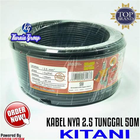 Jual Kabel NYA 2 5mm KITANI 50M Kawat Tunggal Cable Instalasi Listrik