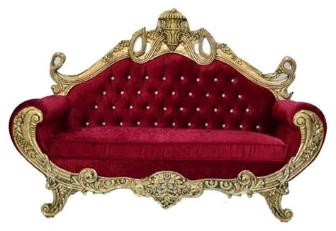 Red And Golden Maharaja Rectangular Wedding Sofa Size X X Feet