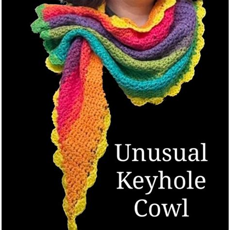 Unusual Keyhole Scarf Cowl Crochet Pattern Pdf Instant Etsy