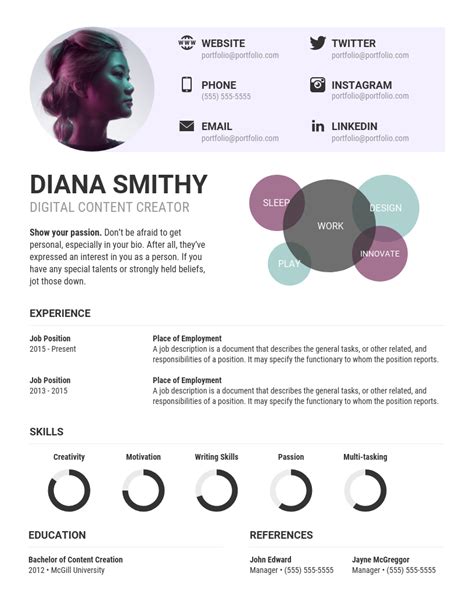 12 Creative Resume Examples Templates Ideas Daily Design