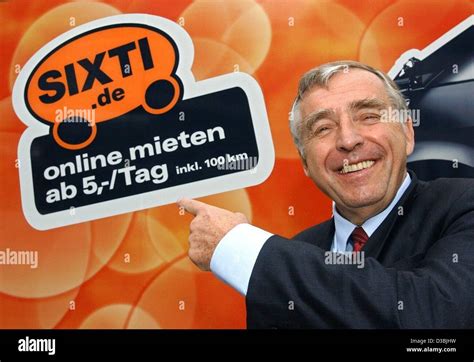 Dpa Erich Sixt Ceo Of Germany S Largest Car Rental Agency Sixt Ag