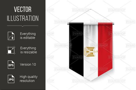 Pennant Flag Of Egypt By Dvargshop Thehungryjpeg