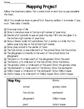 basic map skills project  potatoqueenteachingqueen tpt