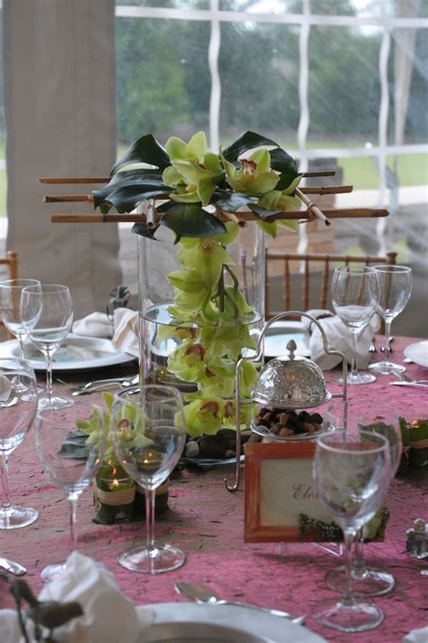 Wedding Centerpiece With Submerged Orchid Beautiful Flowers In A