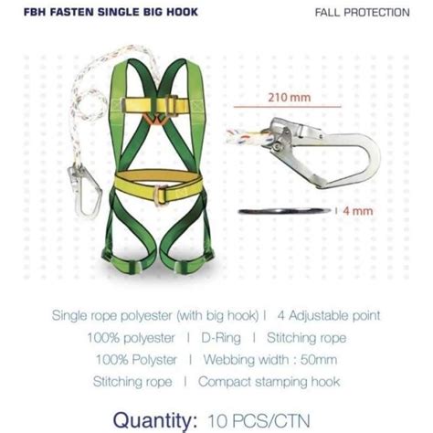 Promo Terbaru Full Body Harness Single Big Hook Fasten Plus Tali Dada