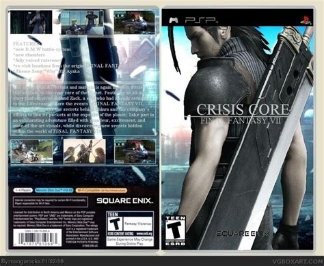 Crisis Core Final Fantasy Vii Psp Box Art Cover By Mangarocks