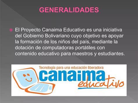 Conociendo Al Proyecto Canaima Educativo Ppt