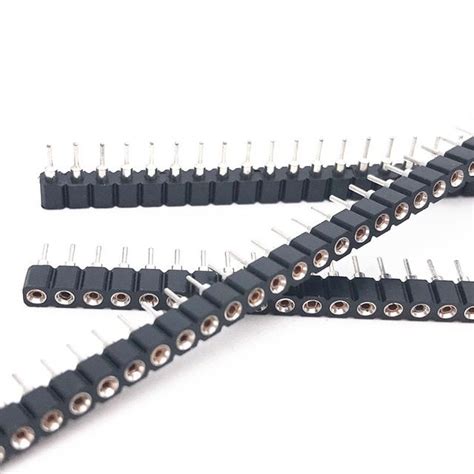 10pcs 2 54mm Round Female Header Tin Single Row 40Pin 0 1Hole Female