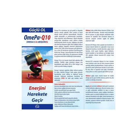 Omepa Q10 Omega 3 ve Koenzim Q10 Ubiquinol 30 Yumuşak Fiyatı