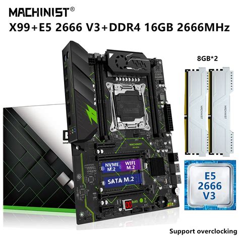 Machinist X99 Kit Motherboard Lga 2011 3 Set With Xeon E5 2666 V3 Cpu