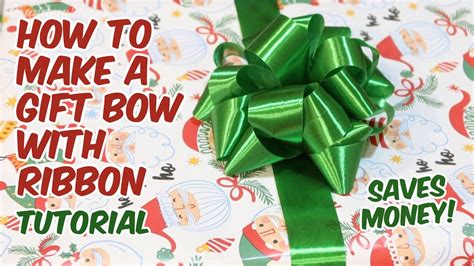 How To Make A Gift Bow With Ribbon Ribbon Bow Tutorial Youtube