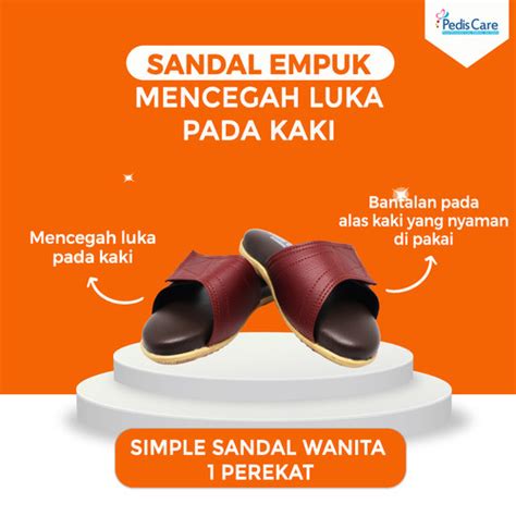 Jual SANDAL DIABETES EMPUK 1 PEREKAT PEDIS CARE MALANG Hitam 36