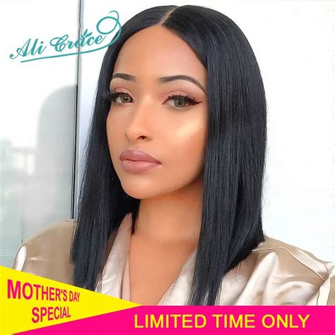 Ali Grace Short Blunt Cut Bob Wig For Black Women 613 Bob Wig Brazilian Remy Hair Short Lace ...