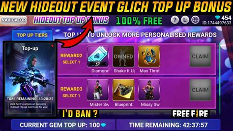 New Hideout Event Hideout Top Up Bonus Must Watch Id Suspend Problem