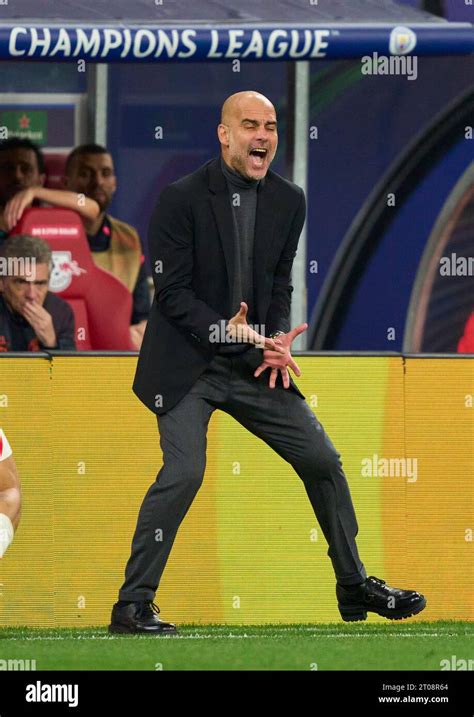 Pep GUARDIOLA MANCITY Trainer In The Group G Stage Match RB LEIPZIG