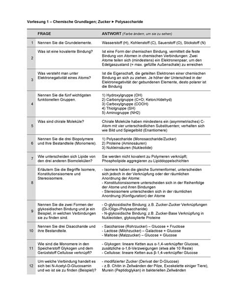 Fragenkatalog Zur Vorlesung Vorlesung 1 Chemische Grundlagen