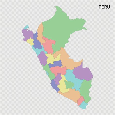 Isolated colored map of Peru with borders 25355452 Vector Art at Vecteezy