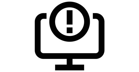 Exclamation Monitor Free Vector Icon Iconbolt