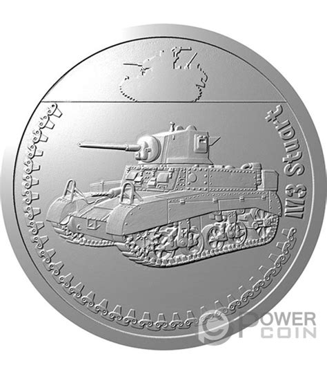 M3 STUART Armored Vehicles 1 Oz Silber Münze 1 Niue 2023