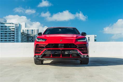 Rent The Red Lamborghini Urus In Miami