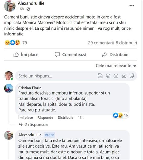 Motociclistul R Nit N Accidentul Provocat De Monica Macovei Este N