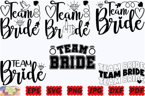 Team Bride Svg Bride Svg Bridesmaid Graphic By