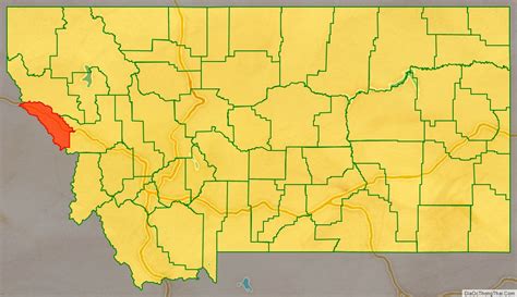 Map of Mineral County, Montana - Thong Thai Real