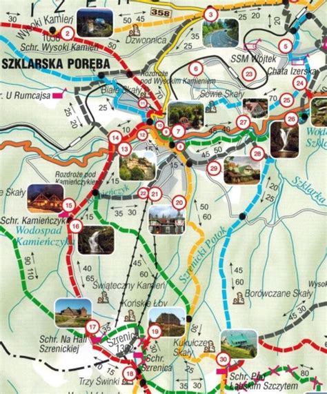 Karkonosze Szlaki Turystyczne Mapa Schemat Szlak W