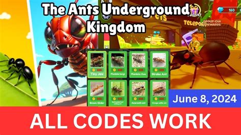 All CODES WORK The Ants Underground Kingdom ROBLOX June 8 2024