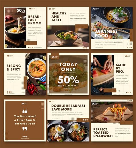 Restaurant Instagram Post Templates Psd Food Design Instagram Food