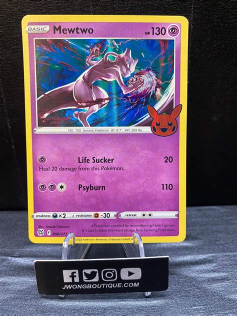 2022 Pokemon Mewtwo Trick Or Trade 056 Of 172 Holo Mint Jwong Boutique