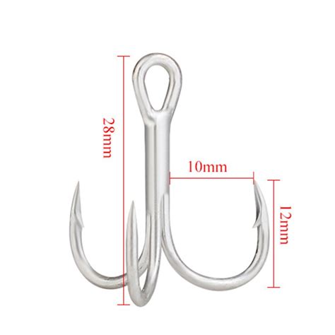 15 20pcs High Carbon Steel Treble Triple Hook Antirust Lure Fishinghook