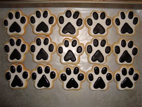 Paw Print Sugar Cookies Decorated With Royal Icing Paw Cookies