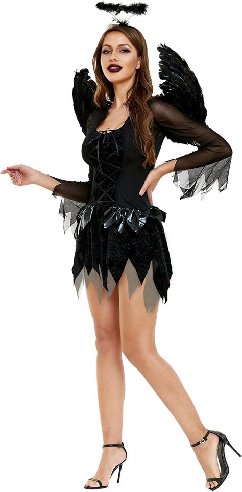 Zakun Sexy Fallen Angel Costume Black Angel Costumes For