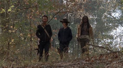 The Walking Dead season 4 finale -Rick, Michonne and Carl in the road ...