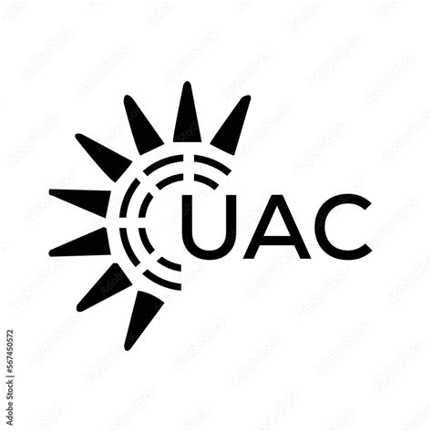 UAC Letter Logo UAC Image On White Background And Black Letter UAC